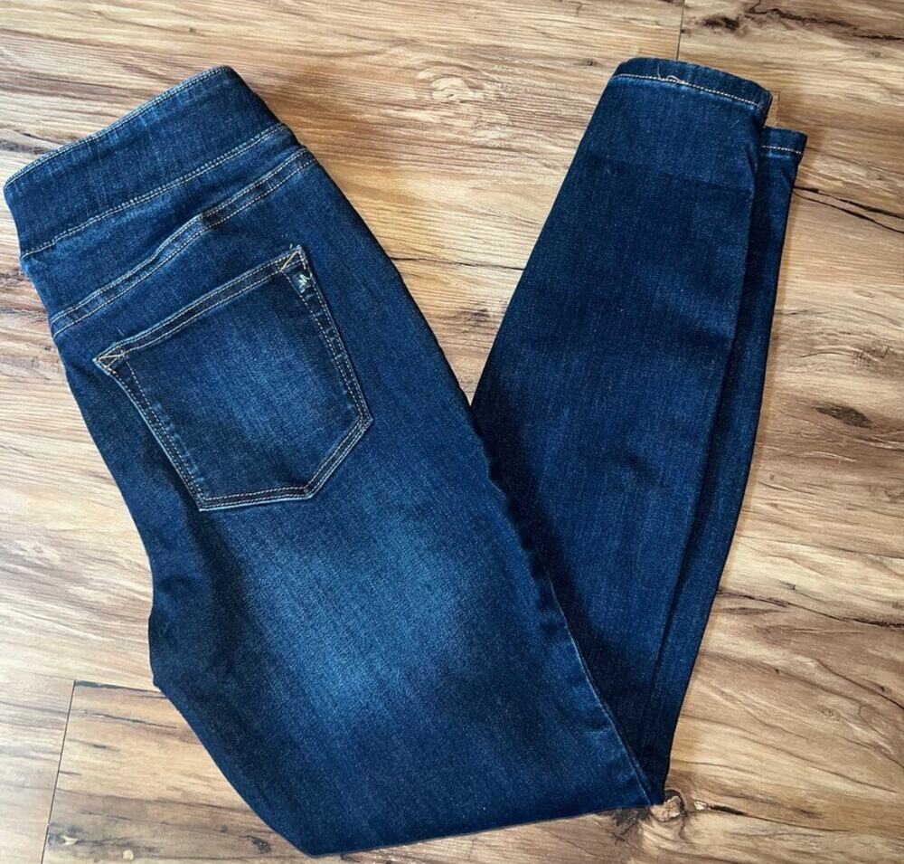 Dark Wash High Rise Denim Jeggings with Elastic Waistband Size Medium REPREVE